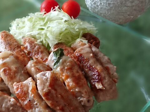 おつまみにもയ๑യ大葉とチーズの豚肉巻きꕤ୭*